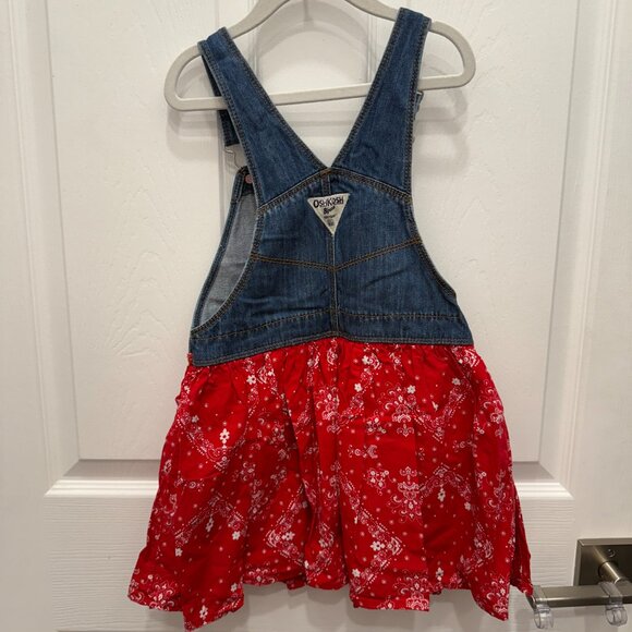 Oshkosh B'gosh Overall Dress Bandana pattern, size 5T - Picture 9 of 10